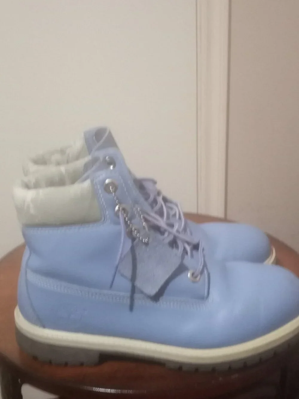 Timberland Blue Waterproof Leather Boots Men's Sz. 6 / Women's 7.5
